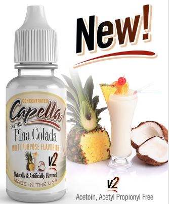 Capella Pina Colada v2 | 10ml Concentrated Flavor for Eliquid | Self Mixing
