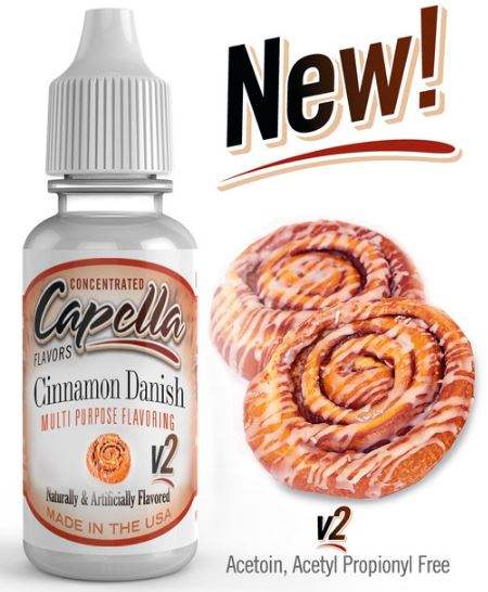 Capella Cinnamon Danish Swirl v2 | 10ml Concentrated Flavor for Eliquid | Self Mixing