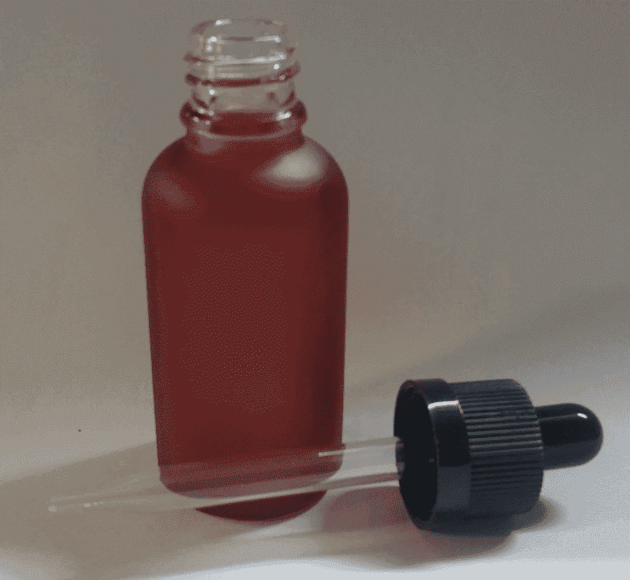 30ML Red Glass Frosted Per Bottle | Childproof Cap and Straight Pipette