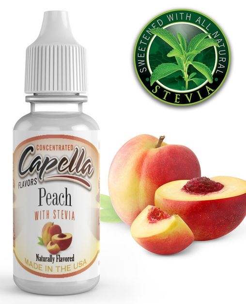 Capella Peach with Stevia (Sweet Peach) | 10ml Concentrated Flavor for Eliquid | Self Mixing