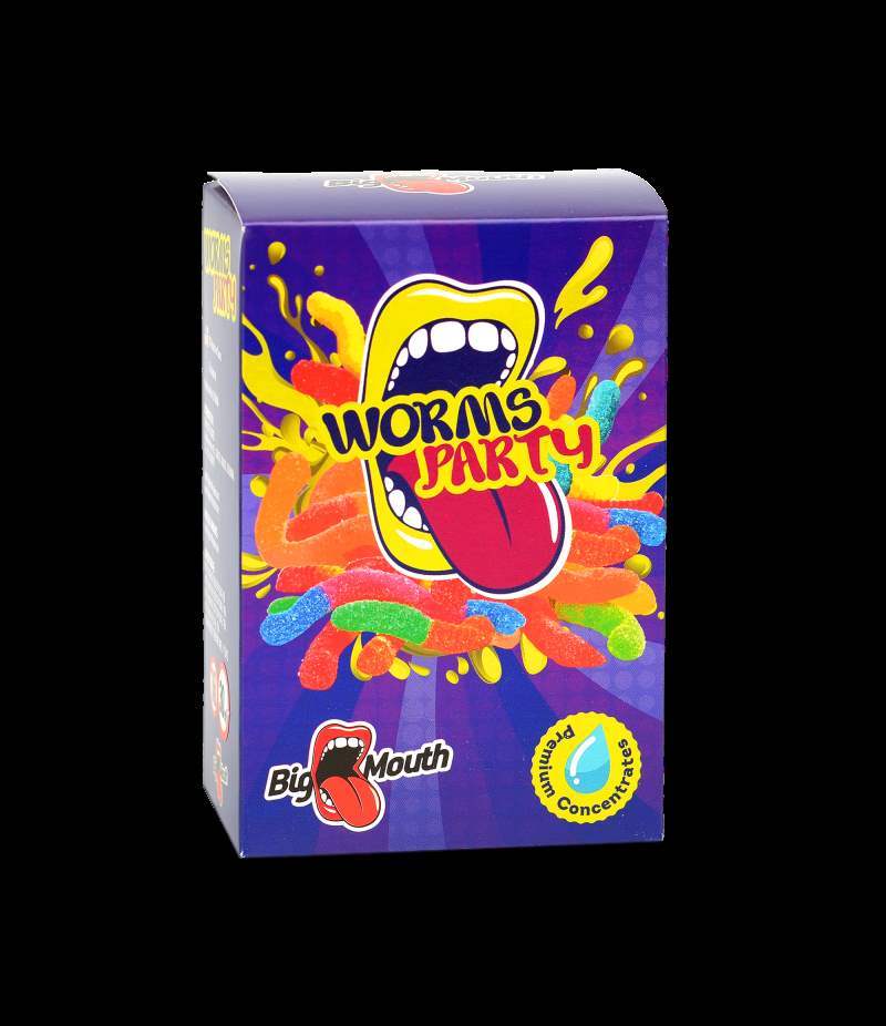 Big Mouth Worms Party | 10ml One Shot Concentrated Flavour | Makes 100ml Eliquid
