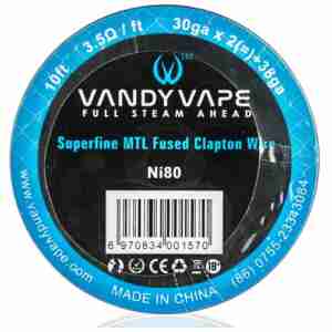 Vandy Vape Superfine MTL | Fused Clapton Wire Ni80 | 10ft