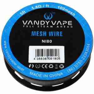 Vandy Vape Ni80 Cut to Length 100 Mesh Roll | 1.5 Meter Roll | 1.8 ohm/ft